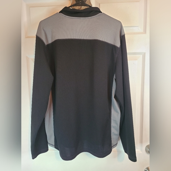 (1277) The Gap Men's Classic Long Sleeve Warm-Up Jacket, Large, Black & Grey - Picture 12 of 12